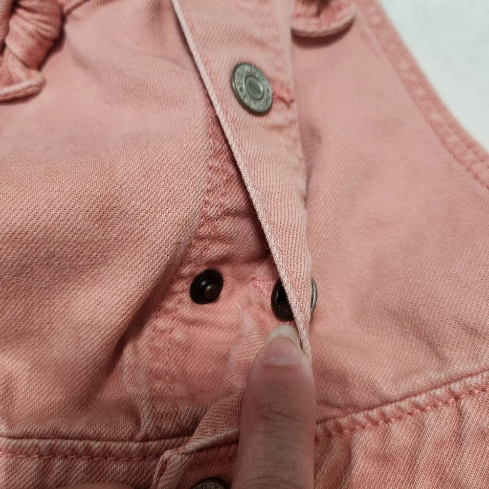 Baby Gap Pomenade Pink Snap Front Overalls Shorts